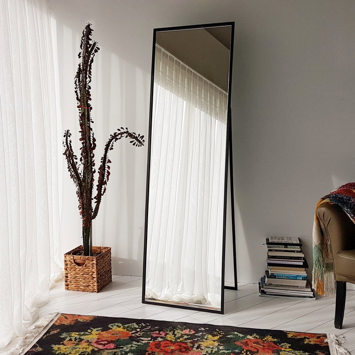 Hanah Home Espejo Cheval Cool Ayna Negro 170x50cm